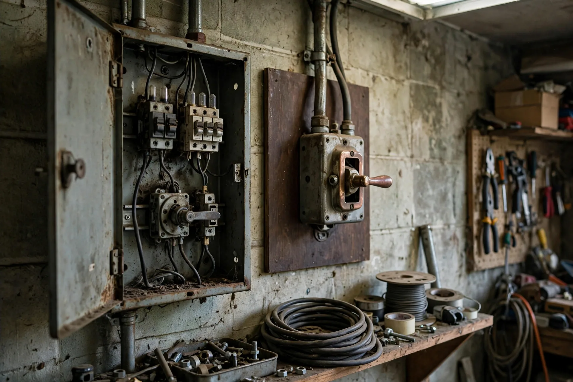 Before photo,  Automatic Transfer Switch Installation in Kenilworth, by Bowie Generator Company