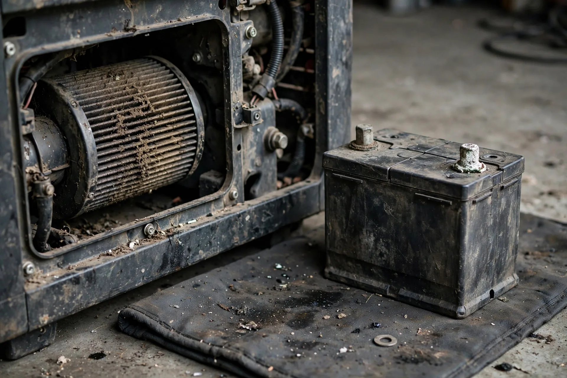 Before photo,  Generator Maintenance and Service in Somerset, by Bowie Generator Company