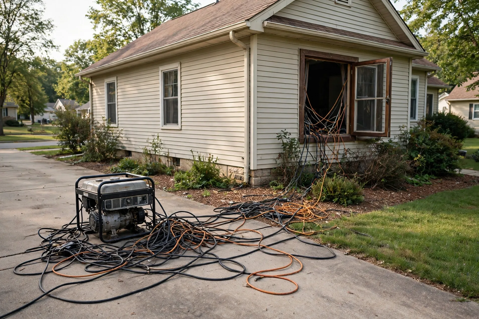 Before photo,  Portable Generator Transfer Switch Installation in Yorktown, by Bowie Generator Company