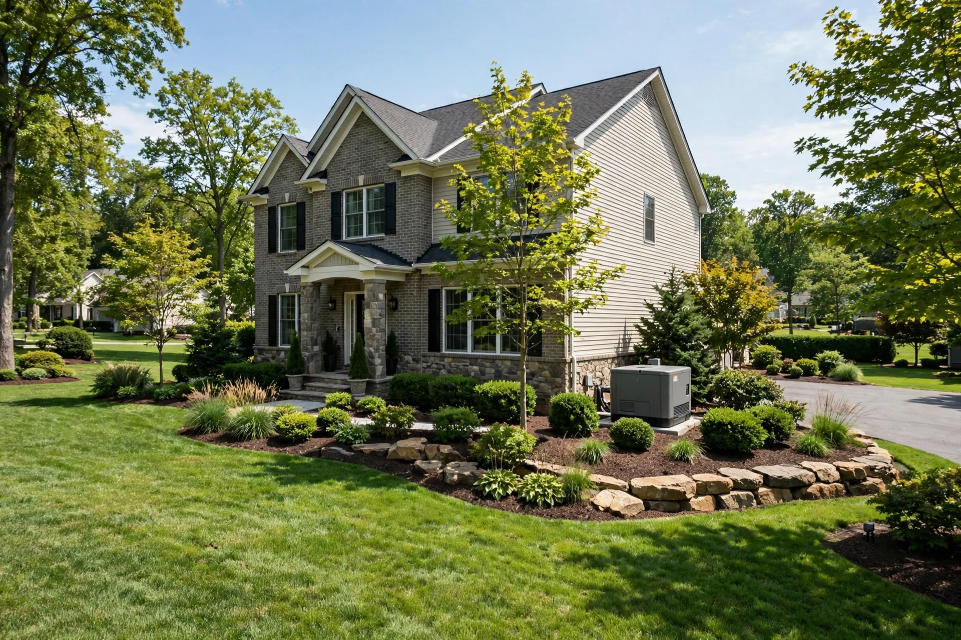 After photo,  Standby Generator Installation in Woodmore, by Bowie Generator Company