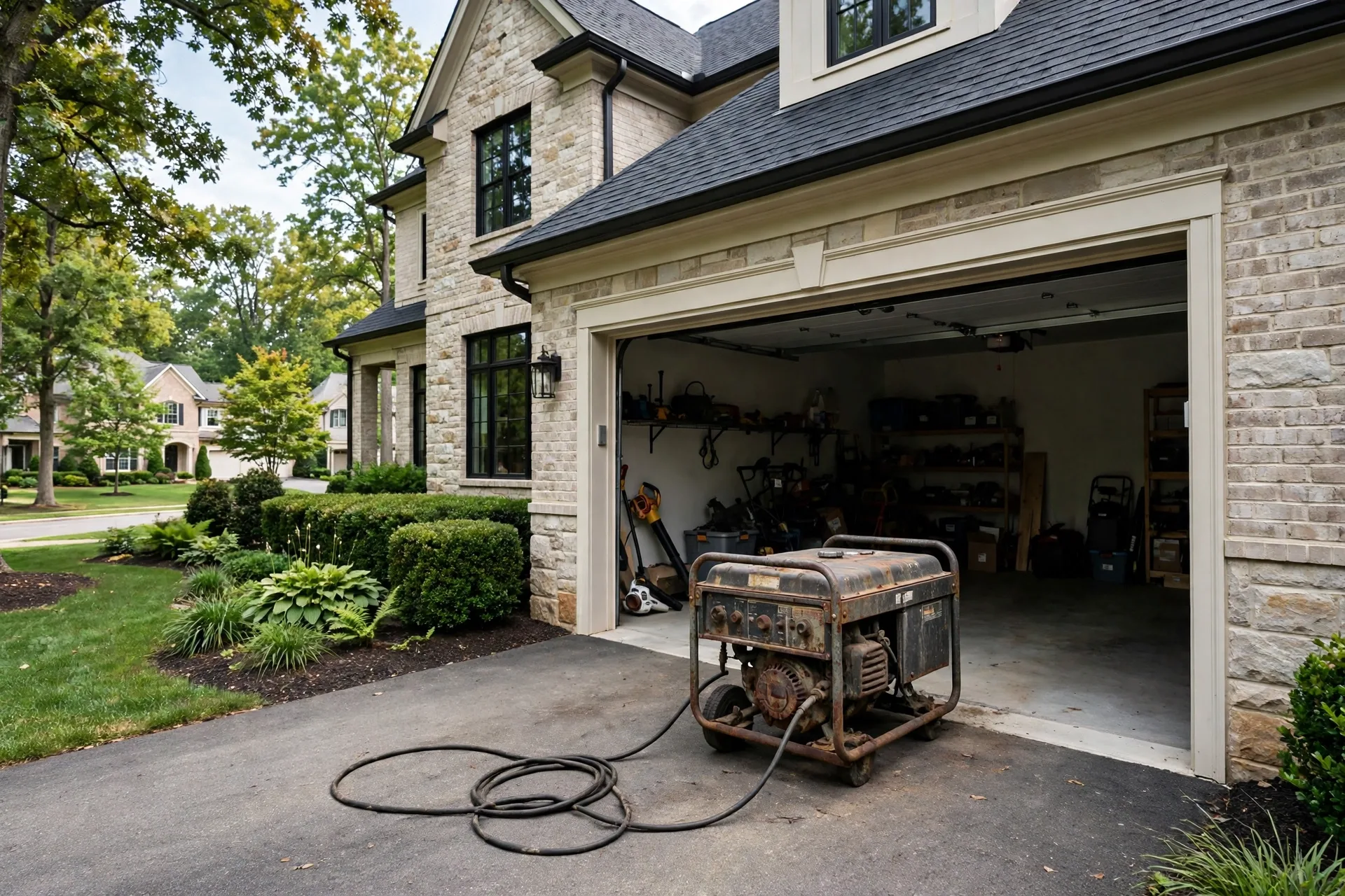 Before photo,  Standby Generator Installation in Woodmore, by Bowie Generator Company
