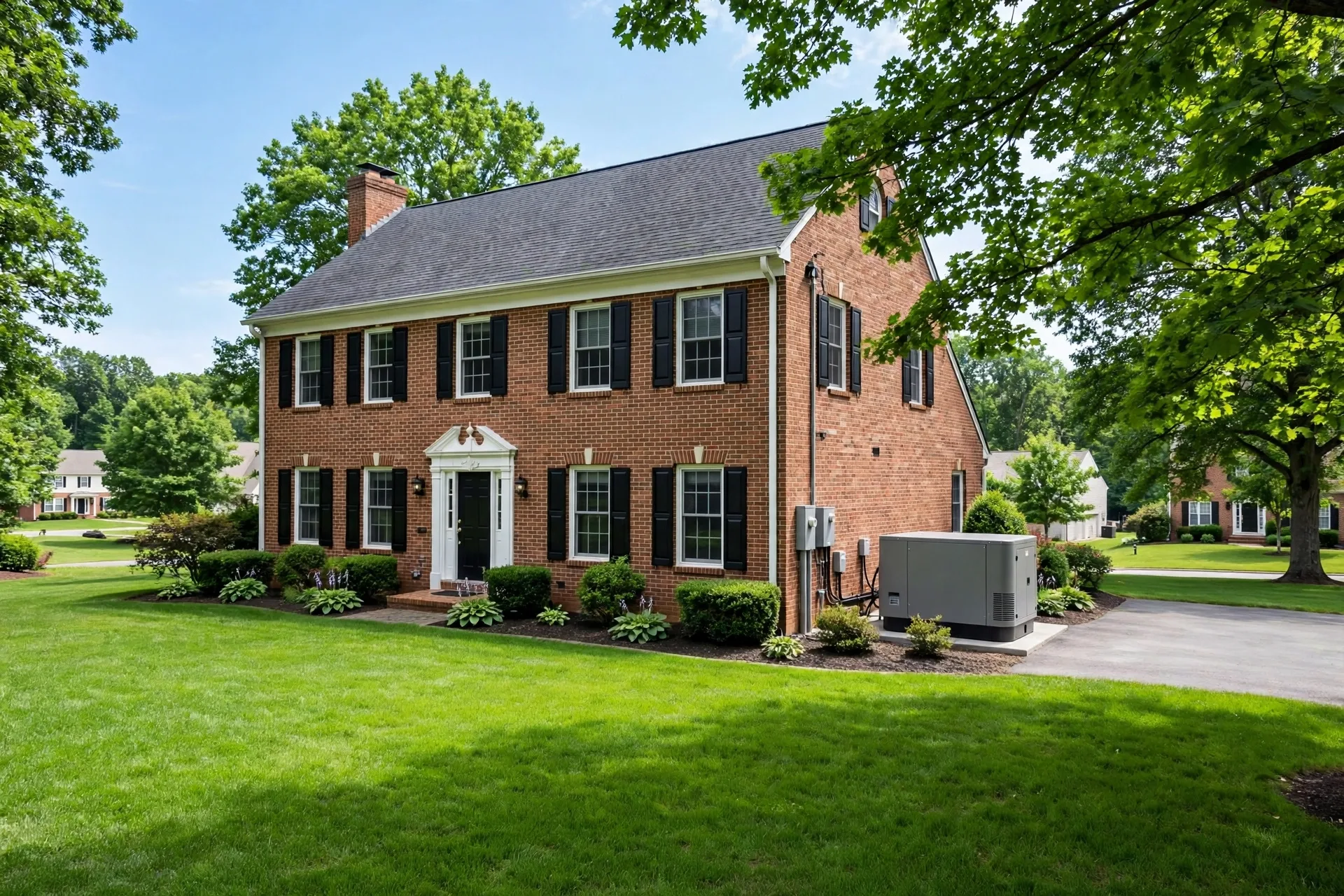 After photo,  Whole House Generator Installation in Belair, by Bowie Generator Company